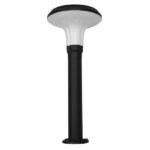 GLOBOSTAR® VEGGIE 12115 Φωτιστικό Κολωνάκι Κήπου LED 10W 500lm 120° με Ενσωματωμένο Φωτοβολταϊκό Panel 6V 2W & Επαναφορτιζόμενη Μπαταρία Li-ion 3.2V 6000mAh με Αισθητήρα Κίνησης-Ημέρας-Νύχτας Αδιάβροχο IP65 Ψυχρό Λευκό 6000K - Μαύρο - Μ26.5 x Π26.5 x Υ60cm - 2 Χρόνια Εγγύηση - Image 4