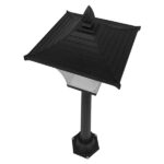 GLOBOSTAR® DIRAHIO 12148 Φωτιστικό Κολωνάκι Κήπου με Ντουί 1 x E27 120° AC 220-240V Αδιάβροχο IP65 - Γκρι Ανθρακί - Μ32 x Π32 x Υ109cm - Image 4