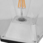 GLOBOSTAR® DIRAHIO 12148 Φωτιστικό Κολωνάκι Κήπου με Ντουί 1 x E27 120° AC 220-240V Αδιάβροχο IP65 - Γκρι Ανθρακί - Μ32 x Π32 x Υ109cm - Image 6