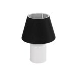 GLOBOSTAR® CIA 204-0081 Μοντέρνο Επιτραπέζιο Φωτιστικό Πορτατίφ με Ντουί 1 x E27 AC 220-240V IP20 - Λευκό & Μαύρο - Μ23 x Π23 x Υ31,5cm - Image 2