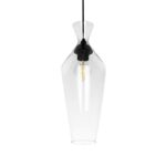 GLOBOSTAR® BALU 206-0041 Μοντέρνο Κρεμαστό Φωτιστικό Οροφής με Ντουί 1 x E27 AC 220-240V IP20 - Διάφανο - Μ15 x Π15 x Υ40cm - Image 2