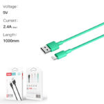 XO NB156 USB Καλώδιο Φόρτισης για Lightning Πράσινο - Image 2