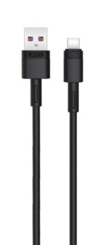 XO NB-Q166 5A Καλώδιο Γρήγορης Φόρτισης για Type-C Μαύρο 1m