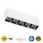 GLOBOSTAR® LUMINAR 60331 Downlight Σποτ LED 20W 2700lm 36° AC 220-240V IP20 Θερμό Λευκό 2700K - Osram SMD Chip & TÜV SÜD Driver - Λευκό Ματ - Μ19.5 x Π4.2 x Υ6.6cm - 5 Χρόνια Εγγύηση - Image 2