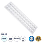 GLOBOSTAR® ZEUS 60971 Χωνευτό Panel Οροφής 120x30 με Anti Glare Reflector LED 48W 7440lm 120° CRI≥85Ra UGR<19 AC 220-240V IP20 Ψυχρό Λευκό 6000K - Lumileds SMD Chip & TÜV SÜD Driver - Λευκό Γαλακτερό - Μ120 x Π30 x Υ3.3cm / Q116 x 26cm - 5 Χρόνια Εγγύηση - Image 2