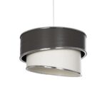 GLOBOSTAR® SONIA 203-0116 Μοντέρνο Κρεμαστό Φωτιστικό Οροφής με Ντουί 1 x E27 AC 220-240V IP20 - Γκρι & Λευκό - Μ30 x Π30 x Υ24cm - Image 2