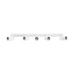 kelvo® SPOTA KLV-101-0143 Κινούμενο Φωτιστικό Σποτ Οροφής για 5 Λάμπες MR16 με Ντουί GU10 AC 220-240V IP20 - Λευκό Ματ - Μ79.5 x Π6.3 x Υ14cm - Image 5