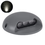 GLOBOSTAR® STEPLUNA 90623 Φωτιστικό Σκαλοπατιού / Διαδρόμου LED 3W 345lm 10° DC 24V Αδιάβροχο IP65 Φυσικό Λευκό 4500K Dimmable - Bridgelux SMD Chip - Γκρι Ανθρακί - Μ12 x Π12 x Υ3cm - 3 Χρόνια Εγγύηση - Image 2