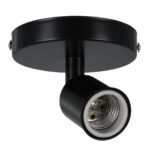 GLOBOSTAR® SARA 00843 Μοντέρνο Φωτιστικό Οροφής με Ντουί 1 x E27 AC 220-240V IP20 - Μαύρο - Μ10 x Π10 x Υ10.3cm - Image 2