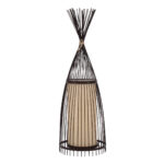 GLOBOSTAR® AZORES 01754 Boho Επιδαπέδιο Φωτιστικό με Ντουί 1 x E27 AC 220-240V IP20 - Καφέ & Μπεζ - Μ30 x Π30 x Υ90cm - Image 2