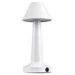 GloboStar® MOLLY 76514 Επαναφορτιζόμενο Επιτραπέζιο Φωτιστικό Πορτατίφ LED 1.5W 105lm 120° DC 5V IP44 Θερμό Λευκό 2700K Dimmable Λευκό Αλουμίνιο - Μ10 x Π10 x Υ23cm - 2 Xρόνια Εγγύηση - Image 2