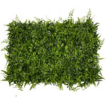 GLOBOSTAR® FERN 78402 Τεχνητό Πάνελ Φυλλωσιάς / Κάθετος Κήπος Νάνος Φτέρη, Νάνος Κισσός & Νάνος Δάφνη - Πράσινο - Μ60 x Π9 x Υ40cm - Image 2