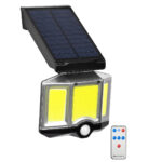GLOBOSTAR® ORVION 71482 Προβολέας με IR Ασύρματο Χειριστήριο LED 20W 1000lm 120° DC 5V με Φωτοβολταϊκό Panel 5V 1W & Επαναφορτιζόμενη Μπαταρία Li-ion 3.2V 2400mAh Αδιάβροχο IP65 Ψυχρό Λευκό 6000K Dimmable - Sanan COB Chip - Μαύρο - Μ12.5 x Π3.5 x Υ10cm - 2 Χρόνια Εγγύηση - Image 2