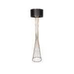 GLOBOSTAR® NOVA 201-0041 Μοντέρνο Επιδαπέδιο Φωτιστικό με Ντουί 1 x E27 AC 220-240V IP20 - Χρυσό & Μαύρο - Μ36 x Π36 x Υ148cm - Image 2