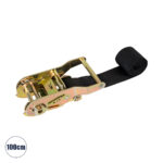 GLOBOSTAR® TREEBASE 90478 Ιμάντας με Καστάνια για Τοποθέτηση Φωτιστικών Σποτ σε κορμό Φυτών & Δέντρων - Μαύρο & Χρυσό - Μ100 x Π7.5 x Υ5cm - Image 2