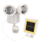 GLOBOSTAR® ARCOR 71508 Προβολέας με Ανιχνευτή PIR / Αισθητήρα Κίνησης LED 10W 500lm 180° DC 5V με Φωτοβολταϊκό Panel 5V 0.3W & Επαναφορτιζόμενη Μπαταρία Li-ion 3.2V 1200mAh Αδιάβροχο IP54 Ψυχρό Λευκό 6000K - Sanan SMD Chip - Λευκό - Μ19 x Π11 x Υ29cm - 2 Χρόνια Εγγύηση - Image 2