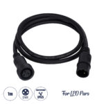 GloboStar® 51171 Καλώδιο 3PIN DMX512 1 Μέτρο από Female XLR σε Male XLR Τερματισμένο Αδιάβροχο IP65 Μ100cm - Μαύρο - Image 2