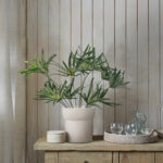 GloboStar® Artificial Garden BROADLEAF LADY PALM 20059 Τεχνητό Διακοσμητικό Φυτό Πλατύφυλλος Φοίνικας Μπαμπού Υ50cm - Image 4