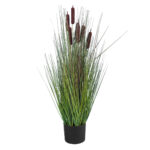 GloboStar® Artificial Garden TYPHA ANGUSTIFOLIA GRASS 20069 Τεχνητό Διακοσμητικό Φυτό Γρασίδι της Τύφας Υ90cm - Image 2