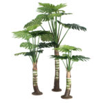 GloboStar® Artificial Garden MONSTERA SET 20090 - Τεχνητό Διακοσμητικό Σετ Φυτών Μονστέρα A:Υ300cm B:Υ200cm C:Υ150cm - Image 2