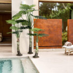 GloboStar® Artificial Garden MONSTERA SET 20090 - Τεχνητό Διακοσμητικό Σετ Φυτών Μονστέρα A:Υ300cm B:Υ200cm C:Υ150cm - Image 4
