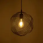 GLOBOSTAR® GLOWN 201-0023 Μοντέρνο Κρεμαστό Φωτιστικό Οροφής με Ντουί 1 x E27 AC 220-240V IP20 - Μαύρο - Μ30 x Π30 x Υ33cm - Image 3