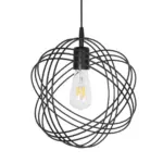 GLOBOSTAR® GLOWN 201-0023 Μοντέρνο Κρεμαστό Φωτιστικό Οροφής με Ντουί 1 x E27 AC 220-240V IP20 - Μαύρο - Μ30 x Π30 x Υ33cm - Image 5