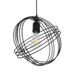 GLOBOSTAR® GLOWN 201-0023 Μοντέρνο Κρεμαστό Φωτιστικό Οροφής με Ντουί 1 x E27 AC 220-240V IP20 - Μαύρο - Μ30 x Π30 x Υ33cm - Image 6