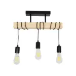 GLOBOSTAR® LUCITA 201-0031 Vintage Φωτιστικό Οροφής με Ντουί 3 x E27 AC 220-240V IP20 - Μαύρο & Μπεζ - Μ50 x Π27 x Υ112cm - Image 3