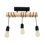 GLOBOSTAR® LUCITA 201-0031 Vintage Φωτιστικό Οροφής με Ντουί 3 x E27 AC 220-240V IP20 - Μαύρο & Μπεζ - Μ50 x Π27 x Υ112cm - Image 4