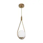 GLOBOSTAR® DROP 201-0034 Vintage Κρεμαστό Φωτιστικό Οροφής με Ντουί 1 x E27 AC 220-240V IP20 - Χρυσό & Λευκό - Μ20 x Π15 x Υ47cm - Image 4