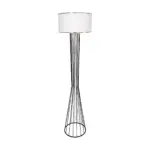 GLOBOSTAR® NOVA 201-0036 Μοντέρνο Επιδαπέδιο Φωτιστικό με Ντουί 1 x E27 AC 220-240V IP20 - Μαύρο & Λευκό - Μ36 x Π36 x Υ148cm - Image 4