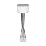 GLOBOSTAR® NOVA 201-0036 Μοντέρνο Επιδαπέδιο Φωτιστικό με Ντουί 1 x E27 AC 220-240V IP20 - Μαύρο & Λευκό - Μ36 x Π36 x Υ148cm - Image 6