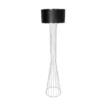 GLOBOSTAR® NOVA 201-0038 Μοντέρνο Επιδαπέδιο Φωτιστικό με Ντουί 1 x E27 AC 220-240V IP20 - Λευκό & Μαύρο - Μ36 x Π36 x Υ148cm - Image 4