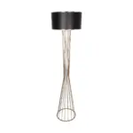 GLOBOSTAR® NOVA 201-0041 Μοντέρνο Επιδαπέδιο Φωτιστικό με Ντουί 1 x E27 AC 220-240V IP20 - Χρυσό & Μαύρο - Μ36 x Π36 x Υ148cm - Image 4