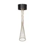 GLOBOSTAR® NOVA 201-0041 Μοντέρνο Επιδαπέδιο Φωτιστικό με Ντουί 1 x E27 AC 220-240V IP20 - Χρυσό & Μαύρο - Μ36 x Π36 x Υ148cm - Image 5