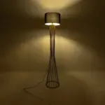 GLOBOSTAR® NOVA 201-0042 Μοντέρνο Επιδαπέδιο Φωτιστικό με Ντουί 1 x E27 AC 220-240V IP20 - Χρυσό & Μαύρο - Μ32 x Π32 x Υ152cm - Image 3