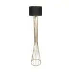 GLOBOSTAR® NOVA 201-0042 Μοντέρνο Επιδαπέδιο Φωτιστικό με Ντουί 1 x E27 AC 220-240V IP20 - Χρυσό & Μαύρο - Μ32 x Π32 x Υ152cm - Image 4