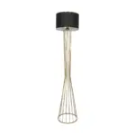GLOBOSTAR® NOVA 201-0042 Μοντέρνο Επιδαπέδιο Φωτιστικό με Ντουί 1 x E27 AC 220-240V IP20 - Χρυσό & Μαύρο - Μ32 x Π32 x Υ152cm - Image 5
