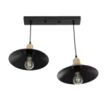 GLOBOSTAR® LUCANA 201-0043 Vintage Κρεμαστό Φωτιστικό Οροφής με Ντουί 2 x E27 AC 220-240V IP20 - Μαύρο & Χρυσό - Μ57 x Π25 x Υ26cm - Image 5