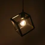 GLOBOSTAR® DISE 201-0049 Μοντέρνο Κρεμαστό Φωτιστικό Οροφής με Ντουί 1 x E27 AC 220-240V IP20 - Μαύρο - Μ28 x Π28 x Υ29cm - Image 3