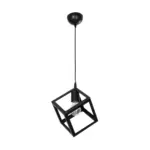GLOBOSTAR® DISE 201-0049 Μοντέρνο Κρεμαστό Φωτιστικό Οροφής με Ντουί 1 x E27 AC 220-240V IP20 - Μαύρο - Μ28 x Π28 x Υ29cm - Image 4