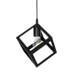 GLOBOSTAR® DISE 201-0049 Μοντέρνο Κρεμαστό Φωτιστικό Οροφής με Ντουί 1 x E27 AC 220-240V IP20 - Μαύρο - Μ28 x Π28 x Υ29cm - Image 5