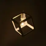 GLOBOSTAR® DISE 201-0052 Μοντέρνο Κρεμαστό Φωτιστικό Οροφής με Ντουί 1 x E27 AC 220-240V IP20 - Λευκό - Μ28 x Π28 x Υ31cm - Image 3