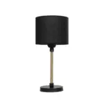 GLOBOSTAR® STRING 201-0062 Μοντέρνο Επιτραπέζιο Φωτιστικό Πορτατίφ με Ντουί 1 x E27 AC 220-240V IP20 - Μαύρο & Μπεζ - Μ24 x Π24 x Υ37cm - Image 4