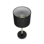 GLOBOSTAR® STRING 201-0062 Μοντέρνο Επιτραπέζιο Φωτιστικό Πορτατίφ με Ντουί 1 x E27 AC 220-240V IP20 - Μαύρο & Μπεζ - Μ24 x Π24 x Υ37cm - Image 6