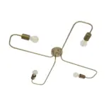 GLOBOSTAR® MOORNA 201-0065 Vintage Φωτιστικό Οροφής με Ντουί 4 x E27 AC 220-240V IP20 - Χρυσό - Μ97 x Π97 x Υ7cm - Image 5