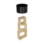 GLOBOSTAR® LUMO 201-0070 Μοντέρνο Επιδαπέδιο Φωτιστικό με Ντουί 1 x E27 AC 220-240V IP20 - Μπεζ & Μαύρο - Μ37 x Π36 x Υ136cm - Image 5
