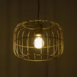 GLOBOSTAR® LUCANA 201-0074 Vintage Κρεμαστό Φωτιστικό Οροφής με Ντουί 1 x E27 AC 220-240V IP20 - Χρυσό - Μ29 x Π29 x Υ23cm - Image 3