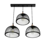 GLOBOSTAR® GLIND 201-0082 Vintage Κρεμαστό Φωτιστικό Οροφής με Ντουί 3 x E27 AC 220-240V IP20 - Μαύρο - Μ60 x Π25 x Υ50cm - Image 5